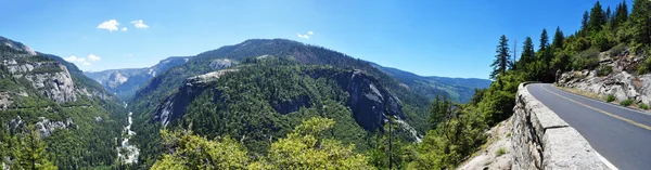 California: panoramic road over Yosemite Valley