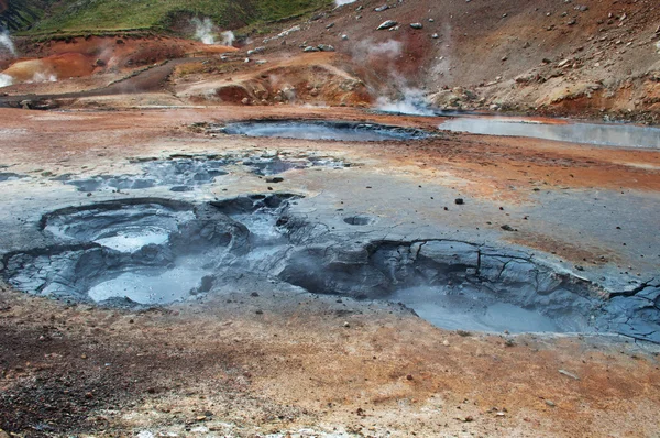 Iceland: sulfur puddles in Hverir