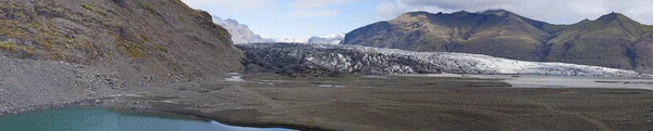 Iceland: panoramic view of the Skaftafellsjokull, the Skaftafell Glacier