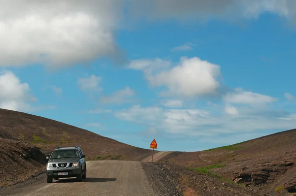 Iceland: a car on Route 1, the Ring Road