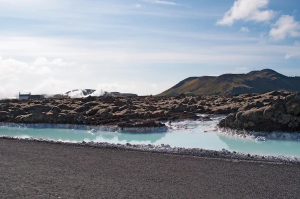 Iceland: lava rocks and silica in the Blue Lagoon