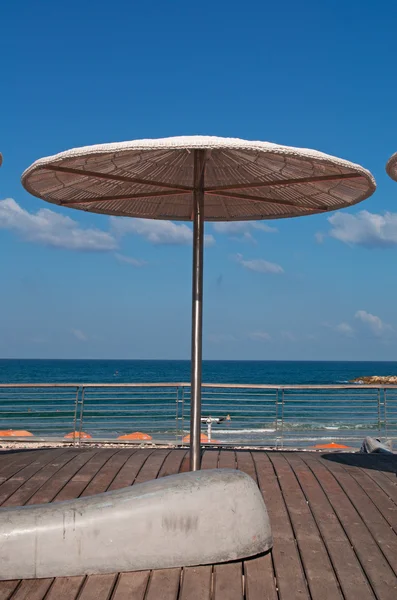 Tel Aviv, Israel: a beach umbrella on the Tel Aviv Promenade