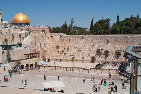 Jerusalem: the Western Wall and the Dome of the Rock on Temple Mount