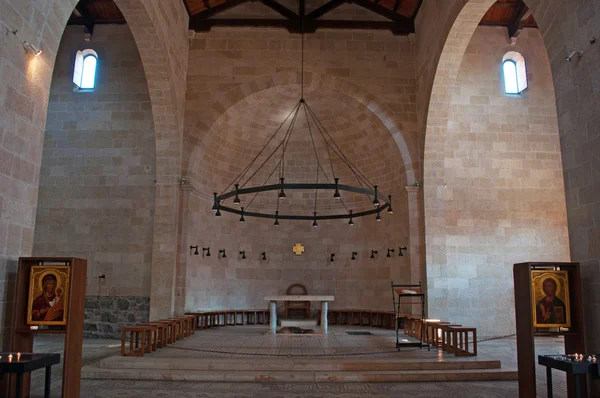 Tabgha: the interior of the Church of the Multiplication of the Loaves and Fish