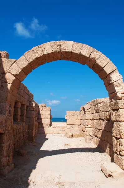 Israel: stone arch in Caesarea national park