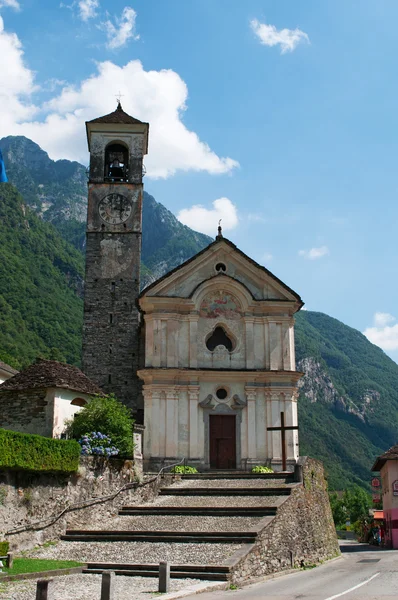 Switzerland: view of the Church of Saint Mary of the Angels in Lavertezzo