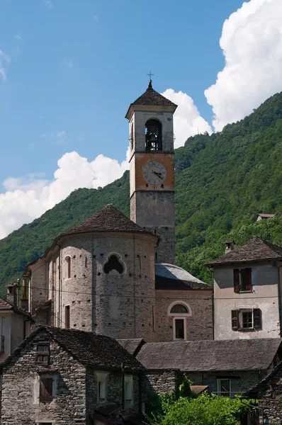 Switzerland: view of the Church of Saint Mary of the Angels in Lavertezzo