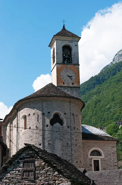 Switzerland: view of the Church of Saint Mary of the Angels in Lavertezzo