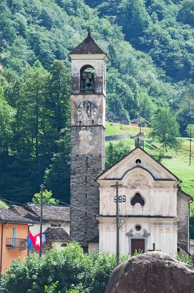 Switzerland: view of the Church of Saint Mary of the Angels in Lavertezzo