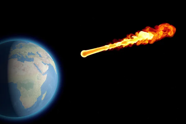 World earth globe explosion meteorite asteroid impact.