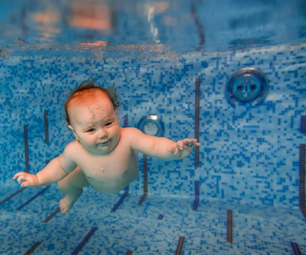 Newborn child underwater