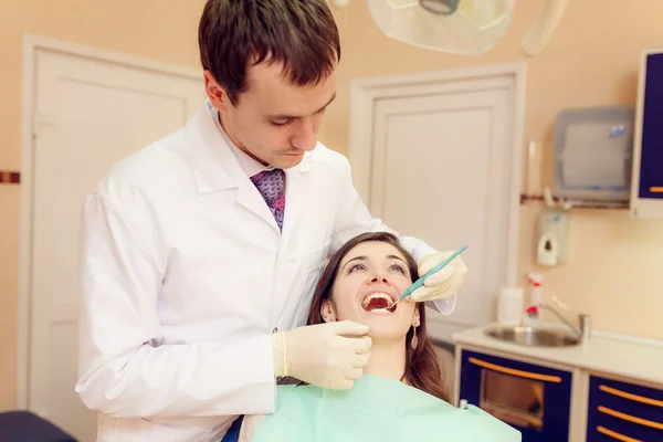 Dental treatment on a female patient