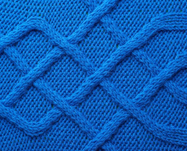 Knitted blue material fragment