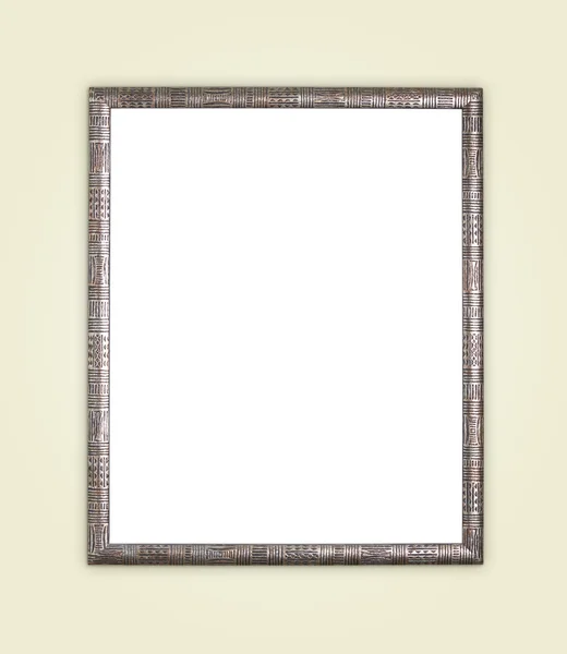 Empty wooden picture frame