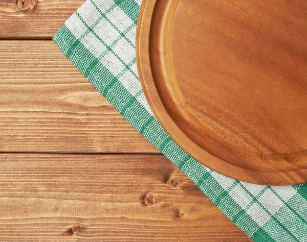 Towel over the wooden table