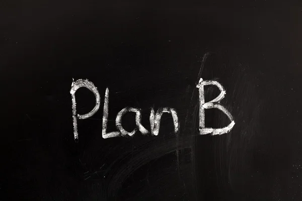 Plan B chalked lettering