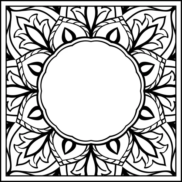Sketch for floral frame.