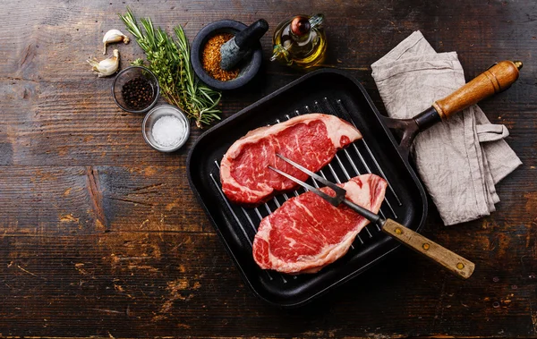 Raw fresh meat Steaks Striploin