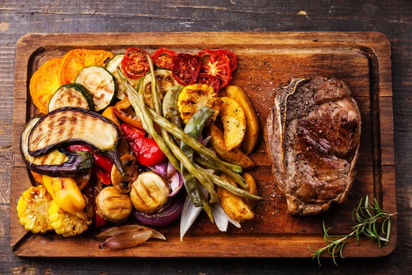 Beef steak and Grilled vegetables