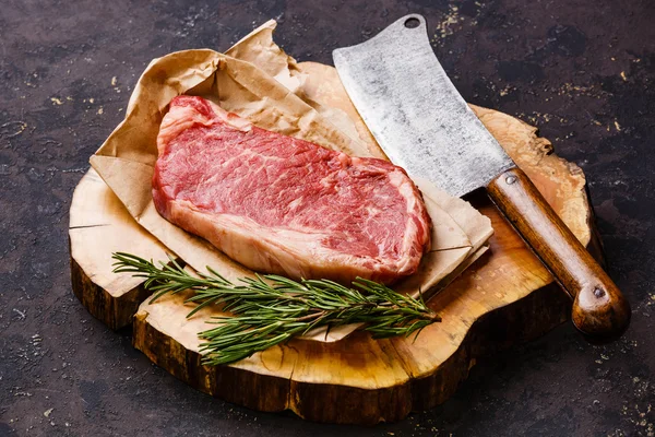 Raw fresh meat Striploin steak