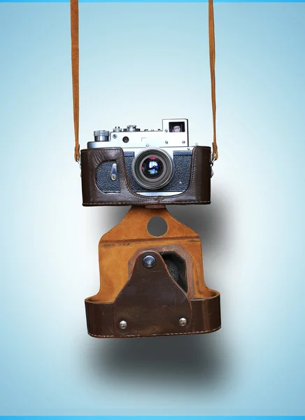 Vintage camera with leather case