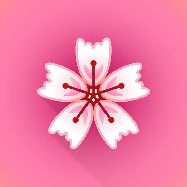 Vector flat abstract sakura flower illustration ico