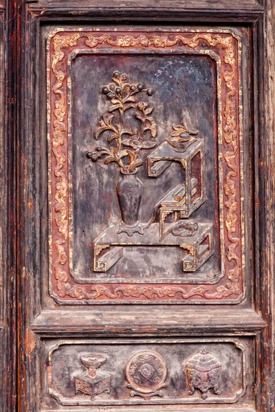Yunnan Honghe Prefecture Jianshui Temple Great Hall carved door sash