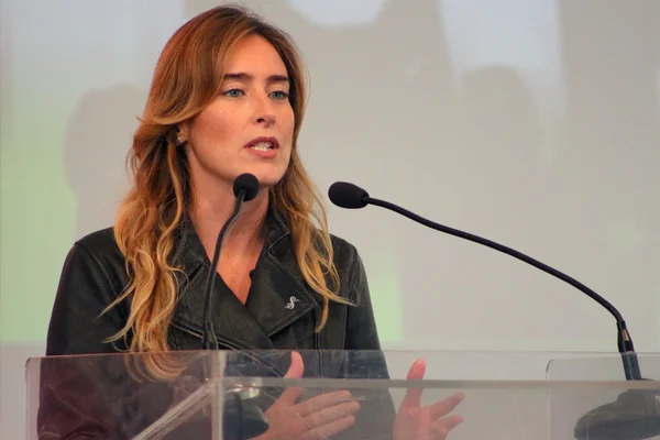 MODENA, Italy, SEPTEMBER, 2016: Maria Elena Boschi, public politic conference Democratic Party Convention