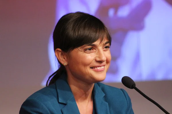 MODENA, ITALY, SEPTEMBER 18, 2015. Debora Serracchiani, Deputy Secretary of the Democratic Party, President of the Region of Friuli-Venezia Giulia, public politic conference Democratic Party Convention