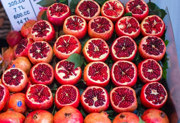 Tasty garnets at a farmers market