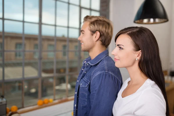 Young couple in profile