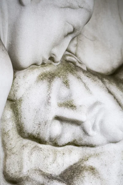 Historic sculpture of maria kissing the dead jesus. Unknown arti