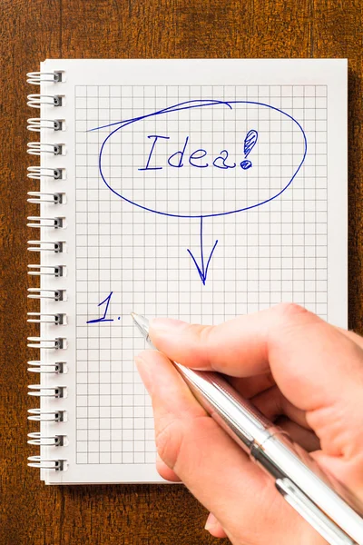 Write down an idea