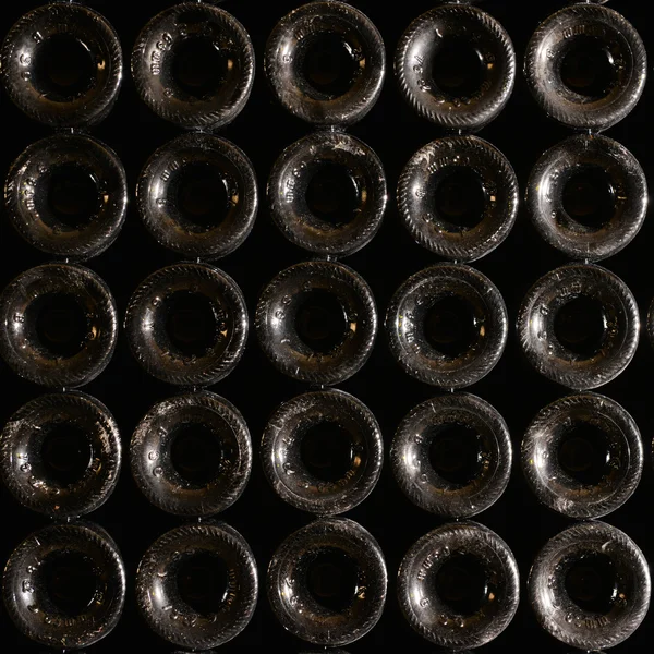 Stack of wine bottles