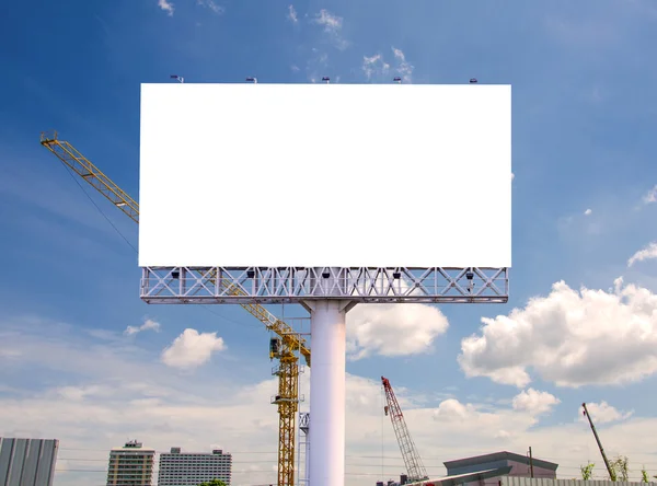 Blank billboard for advertisement on the construction site