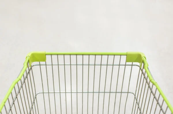 Closeup of trolley for shopping at supermarket