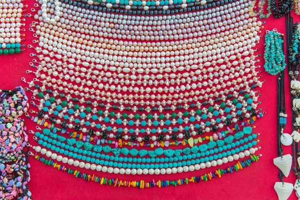 Hand made of Colorful necklaces and bracelets from coral or bead