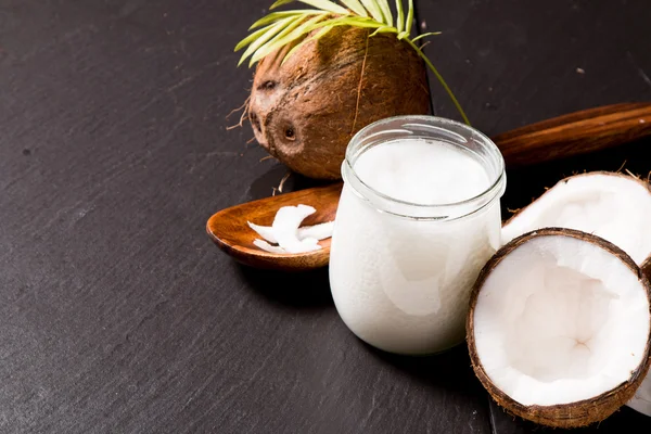 Coconut oil and fresh coconuts
