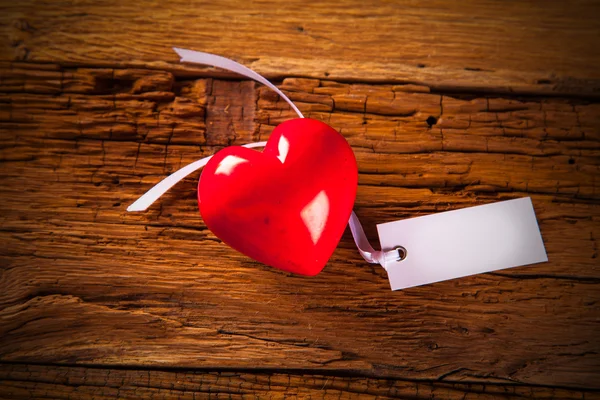 Hearts on wooden table