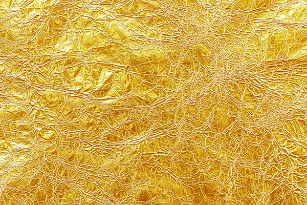 Shiny yellow leaf gold foil texture for background