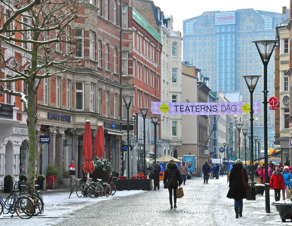 Pedestrian street in Malmo, Sweden