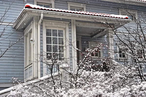 Scandinavian house on winter