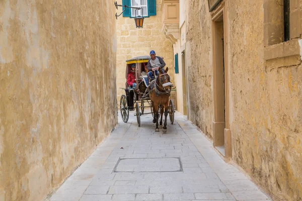 Mdina, Malta - May 04 2016: City tour of Mdina in a stylish carr