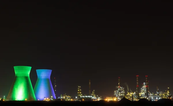 Industrial Refineries at night HDR
