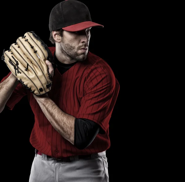 Pitcher Baseball Player with a red uniform