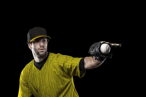 Baseball Player with a yellow uniform