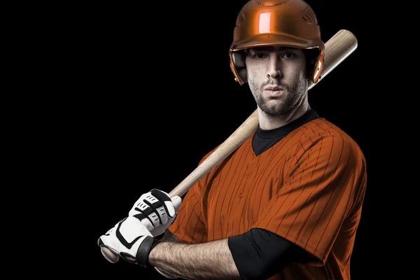 Baseball Player with a orange uniform
