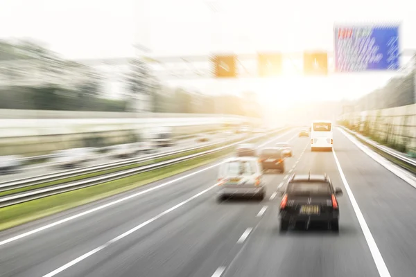 Traffic on the high way.