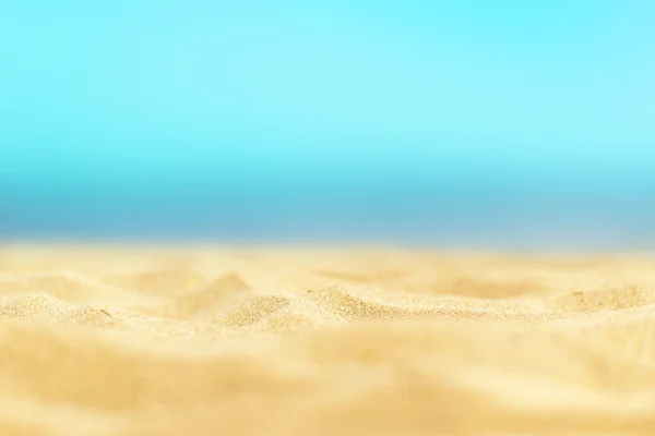 Close up sand with blurred sea sky / Paradise Tropical beach bac