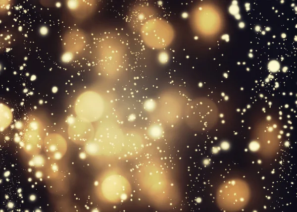 Abstract glittering lights and stars on dark background